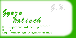 gyozo walisch business card